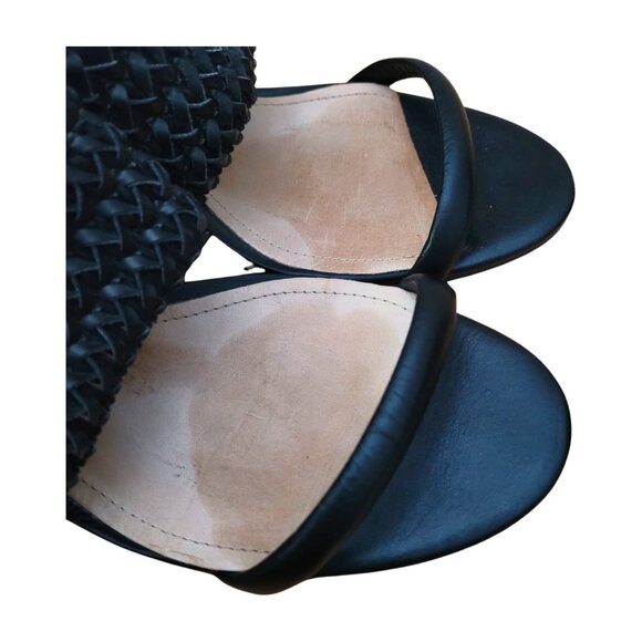 SCHUTZ Brazil Made 2 Straps Braided Sandal in Black Sz 7.5 B - Picture 8 of 10